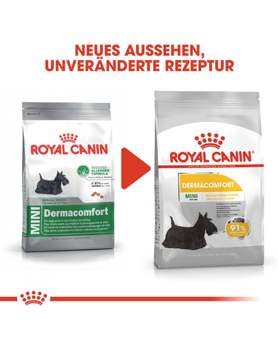 ROYAL CANIN DERMACOMFORT MINI Trockenfutter für kleine Hunde mit empfindlicher Haut 8 kg