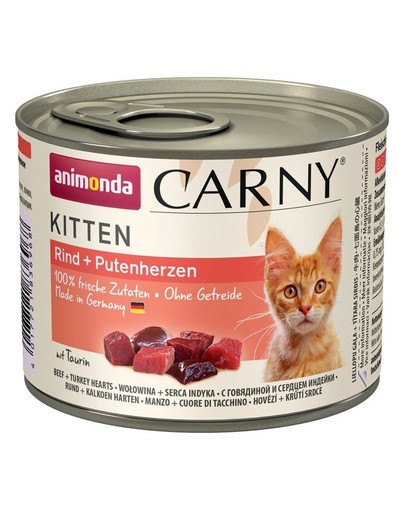 ANIMONDA Carny Kitten Rind und Putenherzen 200 g