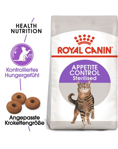 ROYAL CANIN STERILISED Appetite Control Trockenfutter für kastrierte übergewichtige Katzen 4 kg