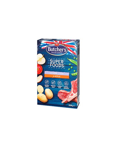 BUTCHER'S Superfoods Grain Free gebackene Snacks mit Lamm und Apfel 320 g