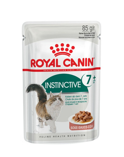 ROYAL CANIN INSTINCTIVE 7+ Nassfutter in Soße für ältere Katzen 12 x 85 g