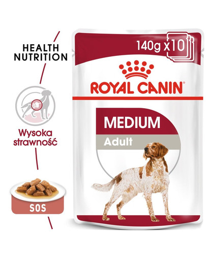 ROYAL CANIN MEDIUM ADULT Nassfutter für mittelgroße Hunde 140 g
