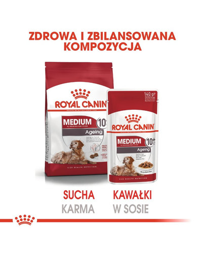 ROYAL CANIN MEDIUM AGEING 10+ Nassfutter für ältere mittelgroße Hunde 140 g