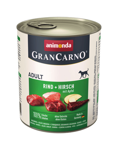 ANIMONDA GranCarno Original Adult RIND + HIRSCH MIT APFEL 800 g