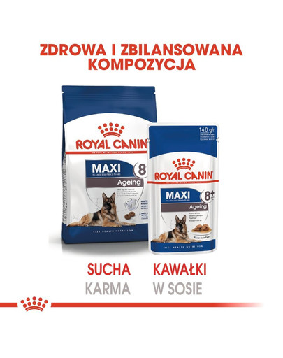 ROYAL CANIN MAXI Ageing 8+ Nassfutter für ältere große Hunde in Soße 140 g