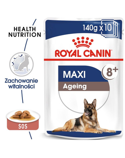 ROYAL CANIN MAXI Ageing 8+ Nassfutter für ältere große Hunde in Soße 140 g