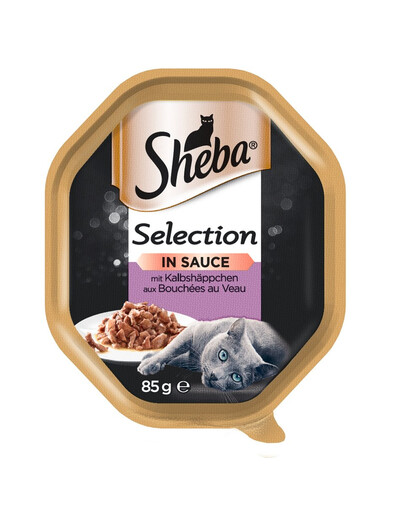 SHEBA Selection 85g mit Kalbfleisch - Katzennassfutter in Sauce