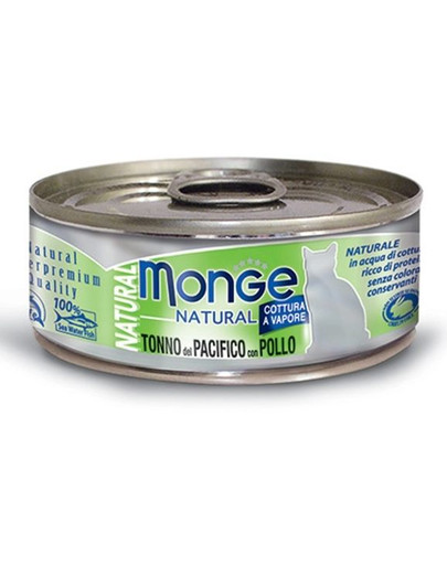 MONGE Natural Cat Gelbflossenthunfisch mit Hühnchen 80g