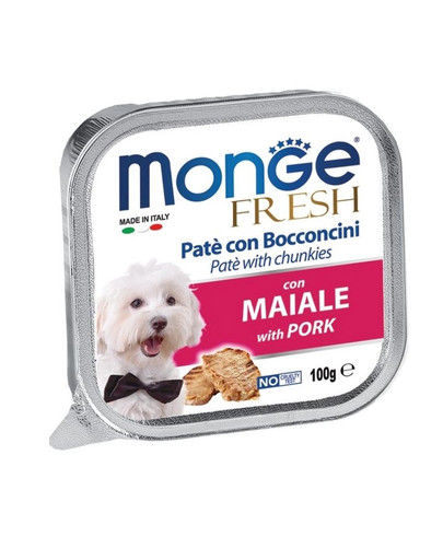 MONGE Fresh Dog Pastete mit Schweinefleisch 100 g