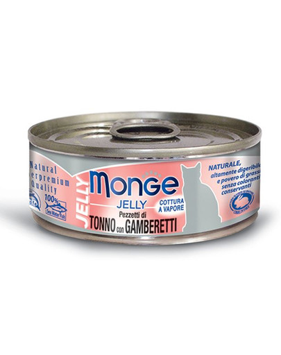 MONGE Jelly Cat Thunfisch mit Garnelen 80 g