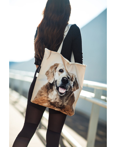 FERA Klassische Einkaufstasche mit dem Hund Golden Retriever