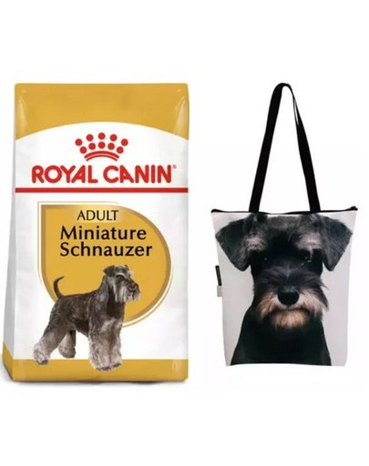 ROYAL CANIN Miniature Schnauzer Adult Hundefutter trocken für Zwergschnauzer 7.5 kg  + Klassische Einkaufstasche