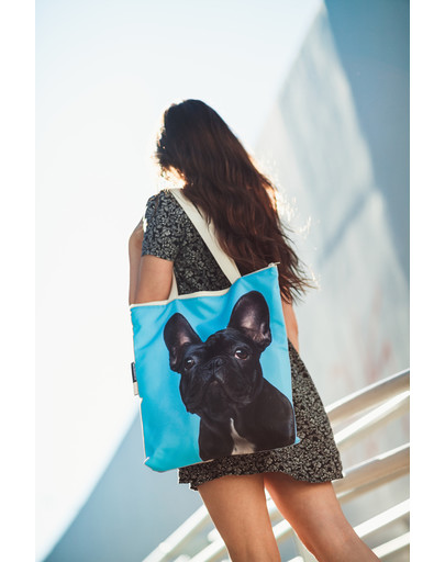 FERA Klassische Einkaufstasche mit dem französischen Bulldogge