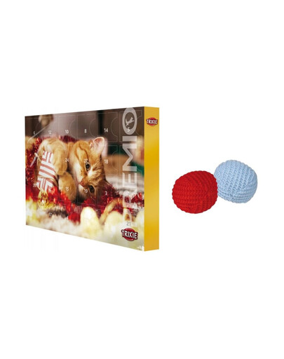 TRIXIE Adventskalender für Katzen + Strickbälle 2St
