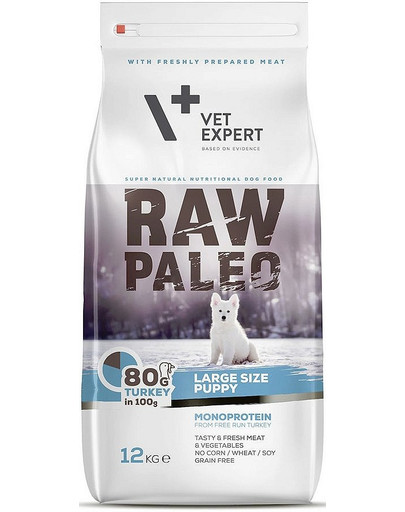 VETEXPERT Hundetrockenfutter – Raw Paleo Puppy Large 12kg