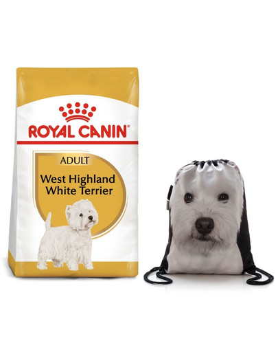 ROYAL CANIN West Highland White Terrier Adult Hundefutter trocken 3 kg + Sportbeutel