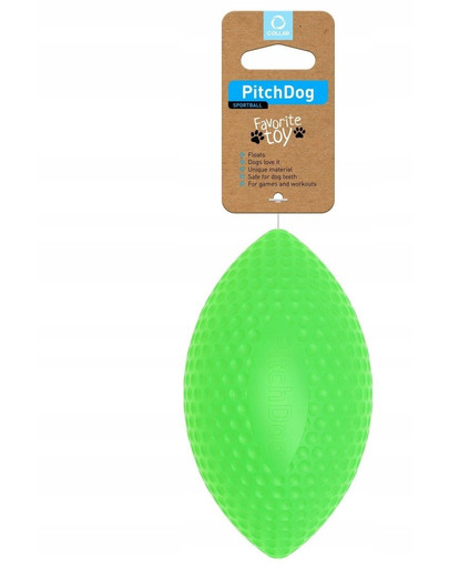 PULLER Pitch Dog Sport Rugbyball Green 9 cm x 14 cm