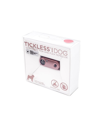 TICKLESS Mini Dog Ultraschallgerät zur Fernhaltung von Zecken & Flöhe Rosegold