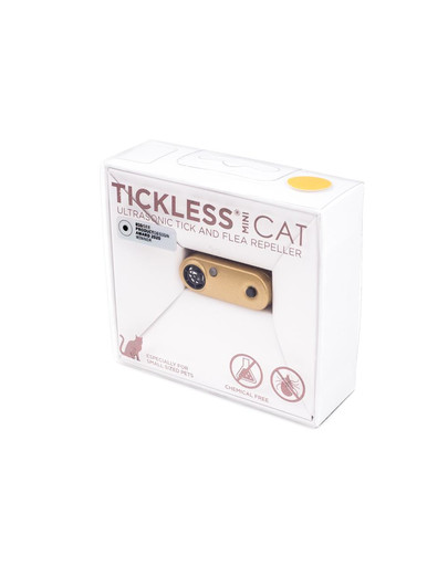 TICKLESS Mini Cat Ultraschallgerät zur Fernhaltung von Zecken & Flöhe Gold