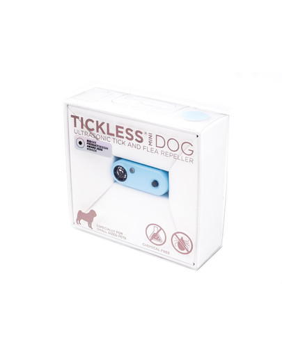 TICKLESS Mini Dog Ultraschallgerät zur Fernhaltung von Zecken & Flöhe Baby Blau