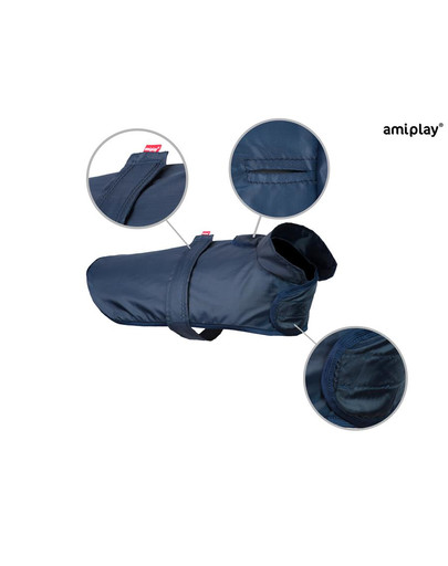 AMIPLAY Bristol Perlerine Regenmantel 27 cm Yorkshire Terrier navy blau