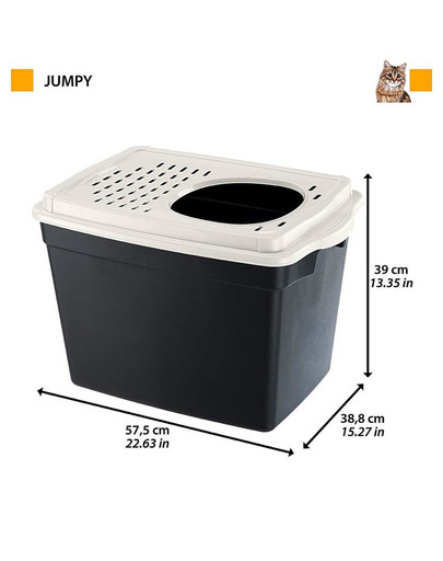 FERPLAST Jumpy Katzentoilette mit Zugang von oben