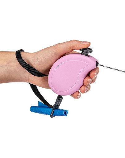 FERPLAST Flippy One Cord Mini Automatik Kabelleine 3 m Rosa