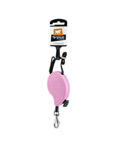 FERPLAST Flippy One Cord Mini Automatik Kabelleine 3 m Rosa