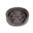FERA ovales Hundebett mit Kissen 75x62x22 cm grau