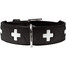HUNTER Schweizer Lederhalsband Größe M-L (60) 47-54/3,9 cm schwarz