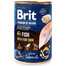 BRIT Premium by Nature 6 x 400 g Fisch und Fischhaut Nassfutter für Hunde