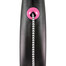 FLEXI Black Design S Gurt Roll-Leine 5 m Rosa