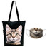FERA Klassische Einkaufstasche Katze Grau + Schutzmaske