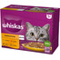 WHISKAS Adult 12x85g: Nassfutter für adulte Katzen mit Huhn, Ente, Geflügel und Pute in Gelee