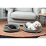 FERA ovales Hundebett mit Kissen 53x44x16 cm grau