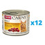 ANIMONDA Carny Adult Rind, Huhn + Entenherzen 12 x 200 g