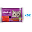 WHISKAS Adult Beutel 52x85g Classic Meals Nassfutter für ausgewachsene Katzen in Sauce mit: Rindfleisch, Huhn