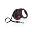 FLEXI Automatik-Leine Black Design M Gurt 5 m rosa