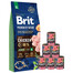 BRIT Premium By Nature Junior Extra Large XL 15 kg + Nassfutter mit Kalb 6x400 g