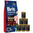 BRIT Premium By Nature Adult Large L 15 kg + Nassfutter mit Geflügel 6x1240 g
