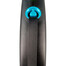 FLEXI Automatik-Leine Black Design S Gurt 5 m blau