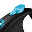 FLEXI Automatik-Leine Black Design S Gurt 5 m blau