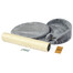 KATIDO Kratzbaum mit Katzenbett 47 cm grau-blau