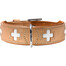 HUNTER Schweizer Leder Hundehalsband XS (32) 24-28,5/2,6 cm beige