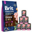 BRIT Premium By Nature Adult Small S 8 kg + Nassfutter mit Truthahn 6x400 g