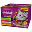 WHISKAS Adult Tasty Mix in Soße 24x85 g mit Rind, Lachs, Huhn, Pute, Kabeljau für Katzen