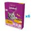 WHISKAS Adult 6x300g: Trockenvollnahrung mit leckerem Huhn für adulte Katzen