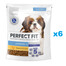 PERFECT FIT Junior 6x825g: Trockenvollnahrung mit Huhn für Welpen kleiner Rassen