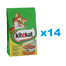 KITEKAT Katzentrockenfutter mit Huhn und Gemüse 14x300g