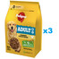 PEDIGREE Adult 3x 2,6 kg: Trockenfutter mit Geflügel und Gemüse für große und mittelgroße Hunde